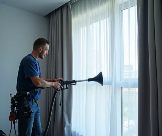 Professional drapes cleaning process tools Matty Curtain Cleaning penrith-nsw