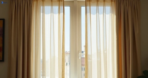 Dull dusty drapes in penrith-nsw before professional cleaning